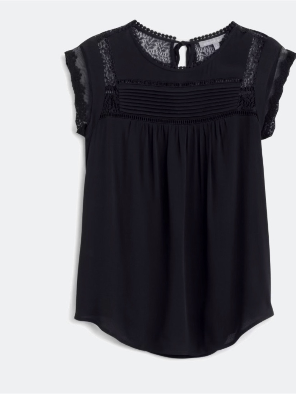 Daniel Rainn Lace-Trim Short Sleeve Top size XL excellent condition